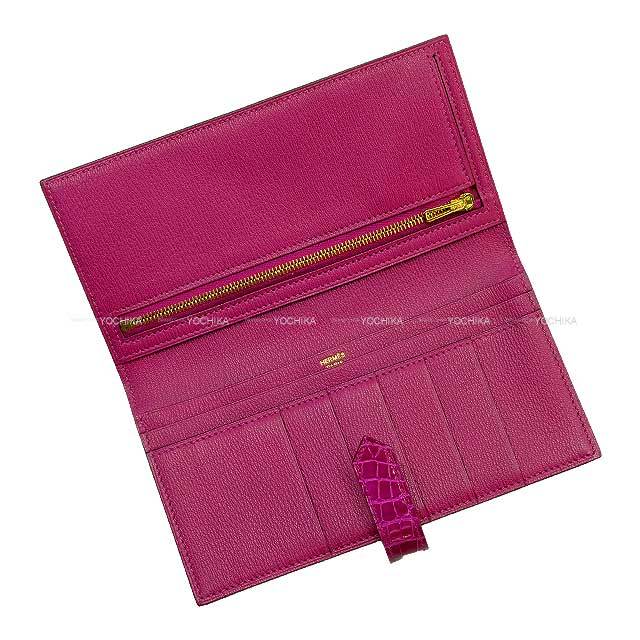 HERMES エルメス 長財布 ベアンスフレ ローズシェヘラザード (ローズ 