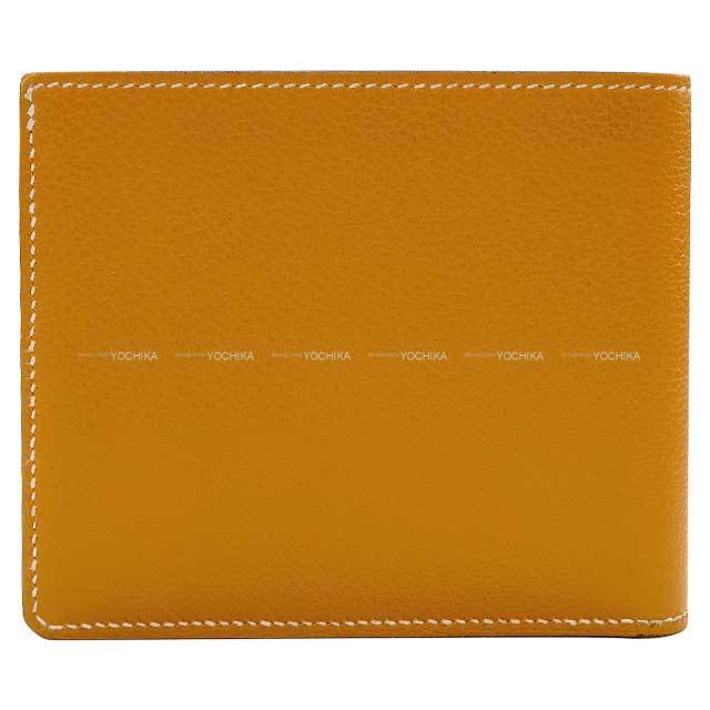 HERMES エルメス 二つ折り財布 Hセリエ コンパクト バイアスH トフィー