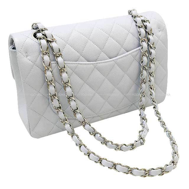 シャネル 21B フラップバッグ グレー Chanel 21B Classic Mini Square Pearl Crush Lambskin Quilted