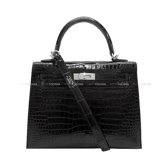 HERMES エルメス ショルダーバッグ ケリー25 黒 (ブラック 