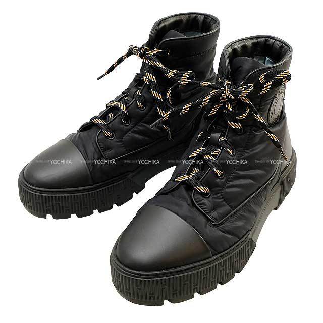 HERMES エルメス ブーツ メンズ アンクル フレッシュ #41 黒 (ブラック  