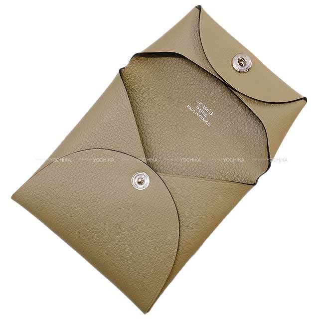 HERMES エルメス コインケース バスティア ベージュマルファ エバー  