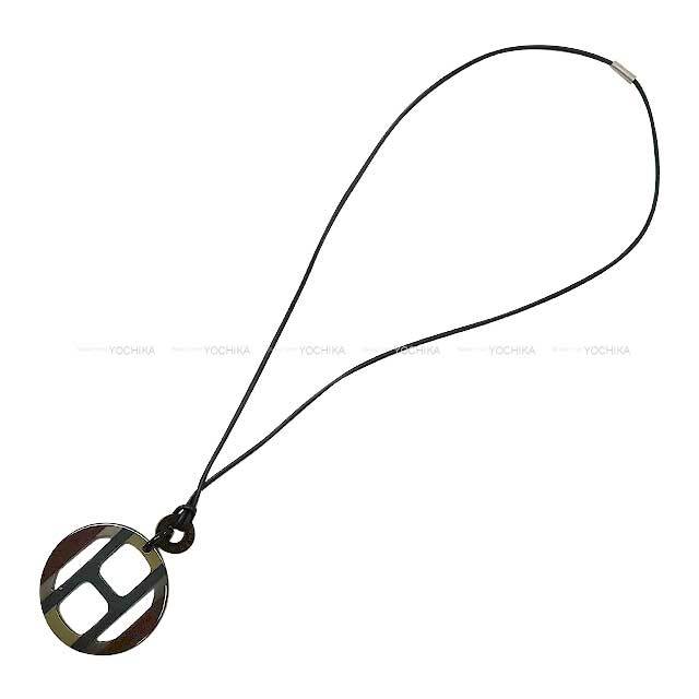 HERMES - エルメス HERMES ネックストラップ クロシェット レザー/メタル ブラック/シルバー ユニセックス 送料無料【中古】 e57247a HERMES - エルメス HERMES ネックストラップ クロシェット