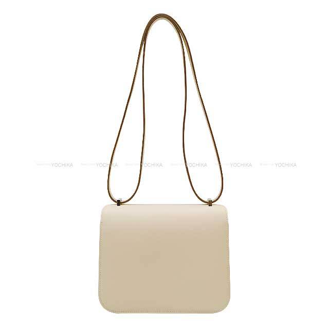 美品 コンスタンス ベージュレザーショルダーバッグ HERMES エルメス ショルダーバッグ コンスタンス3 ミニ 18 クレ