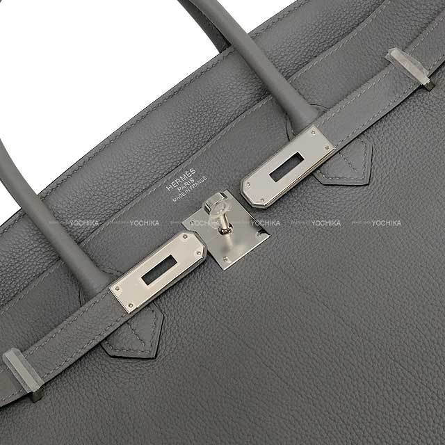 HERMES エルメス ハンドバッグ バーキン40 グリメイヤー トゴ シルバー
