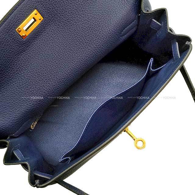 HERMES(エルメス) ショルダーバッグ ケリースポーツMM ネイビー ゴールド金具 HERMES エルメス ショルダーバッグ ケリー25 内縫い ブルーネイビー