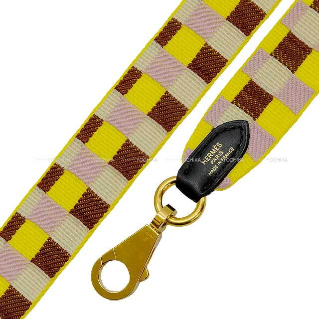 エルメス HERMES ライム/クレ ネゴンダ トワルオフィシェ ストラップ  