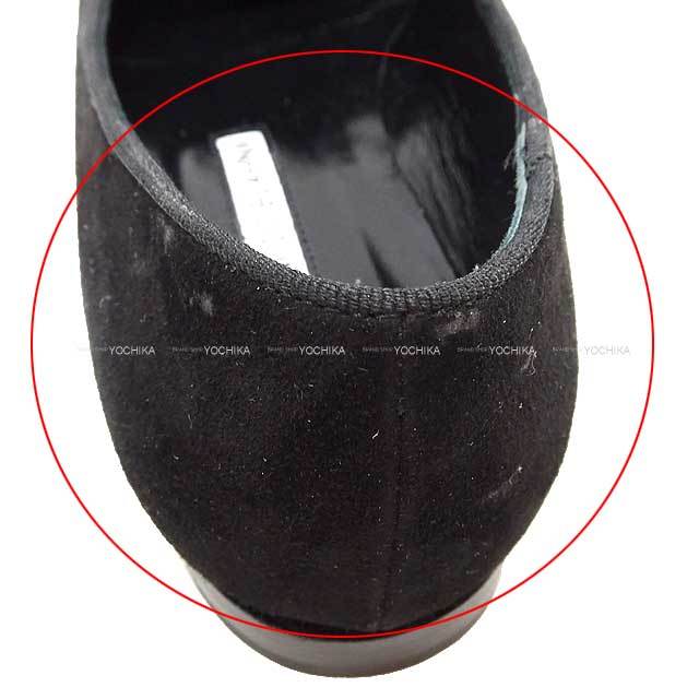 マノロブラニク　フラットシューズ　パンプス　サイズ37 スエード　ゴールド金具 MANOLO BLAHNIK - マロノブラニク パンプス ヒール 37 目安23.5