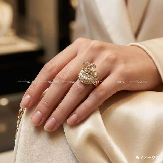CHANEL シャネル リング・指輪 ラインストーン ココマーク パール 
