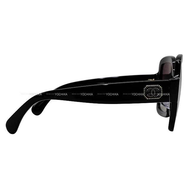 CHANEL シャネル サングラス パール ココマーク オクタゴン 黒  