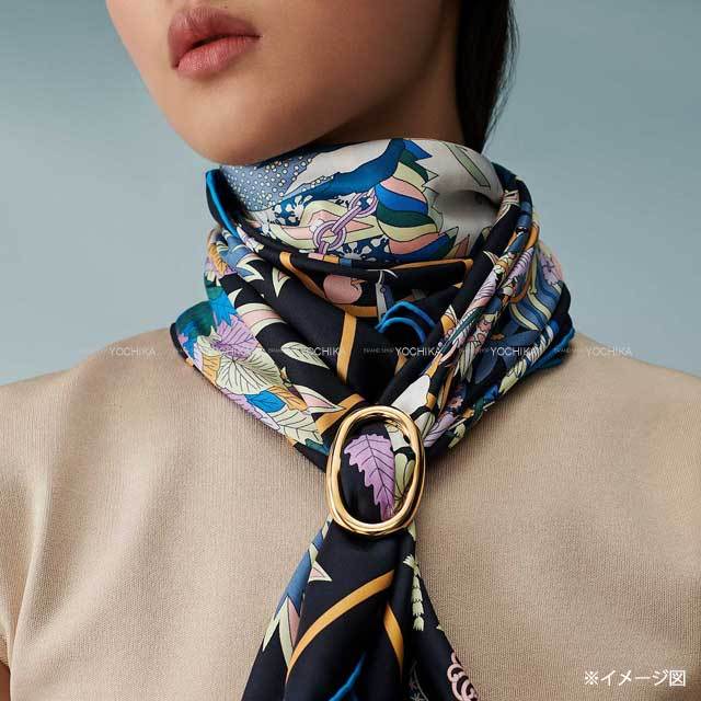 HERMES エルメス スカーフリング シェーヌダンクル 90 パーマブラス  