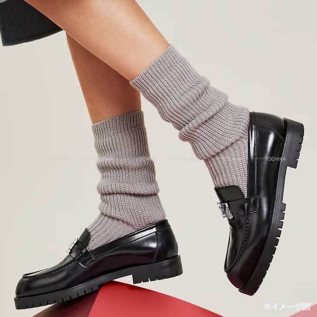 HERMES エルメス ローファー モカシン フォーブル #36 1/2 黒  