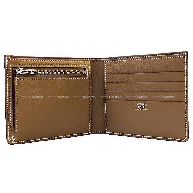 HERMES エルメス 二つ折り財布 Hセリエ コンパクト バイアスH エトープ 