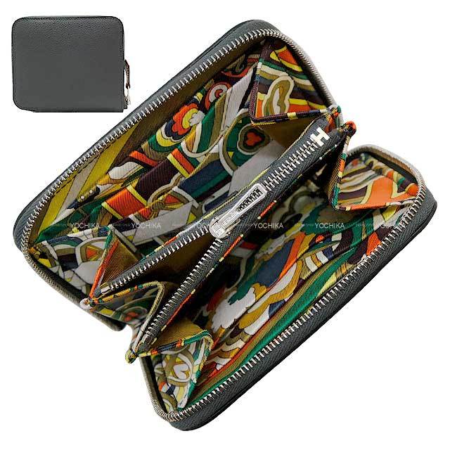 HERMES エルメス 二つ折り財布 アザップシルクイン コンパクト  