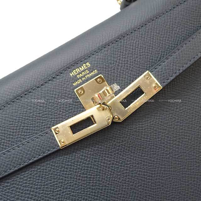 HERMES エルメス ショルダーバッグ ケリー25 外縫い グリ