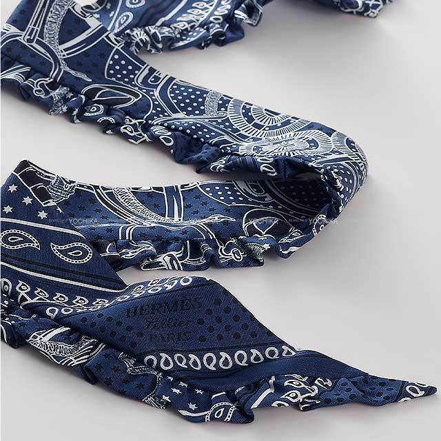 HERMES エルメス スカーフ ツイリー フリル エプロンドール バンダナ  