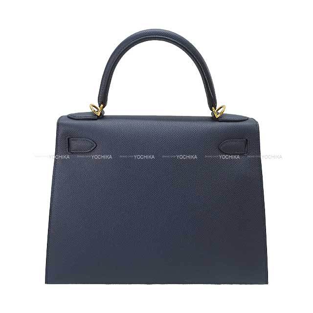 HERMES エルメス ショルダーバッグ ケリー28 外縫い ブルー