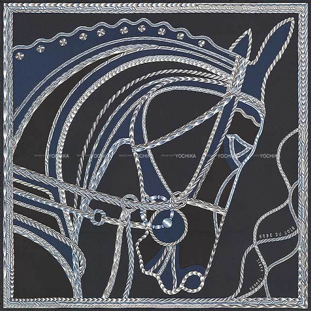 HERMES エルメス スカーフ カレ90 ローブ・デュ・ソワール