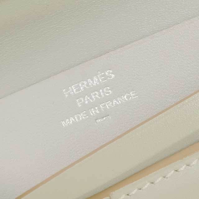 HERMES エルメス 三つ折り財布 ベアン デュプリ グリスパール