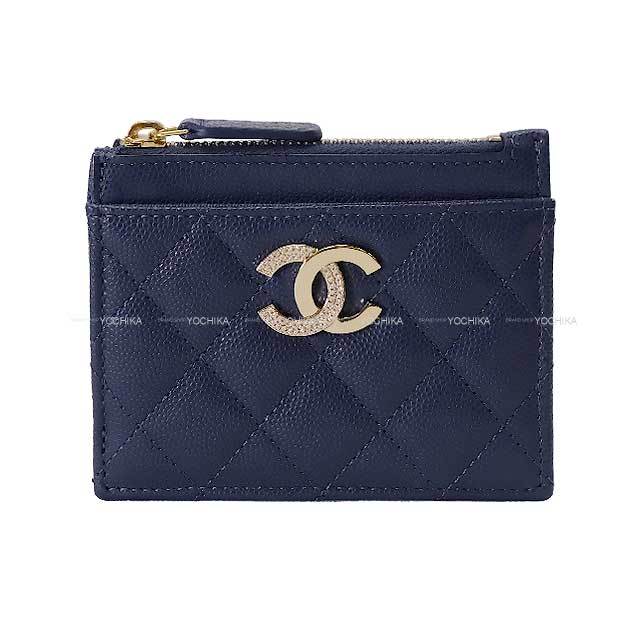 CHANEL シャネル カードケース マトラッセ ココマーク ハーフシトラス 