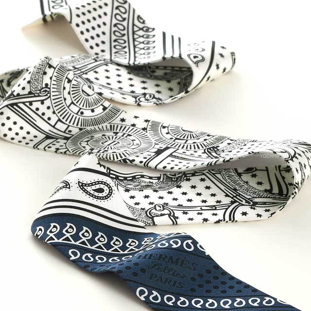 HERMES エルメス スカーフ ツイリー エプロンドール バンダナ 白  