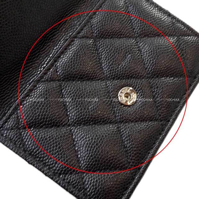 CHANEL シャネル 三つ折り財布 マトラッセ ココマーク コイン