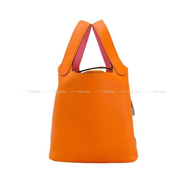 HERMES エルメス ハンドバッグ ピコタンロック 18 PM エクラ オレンジ 