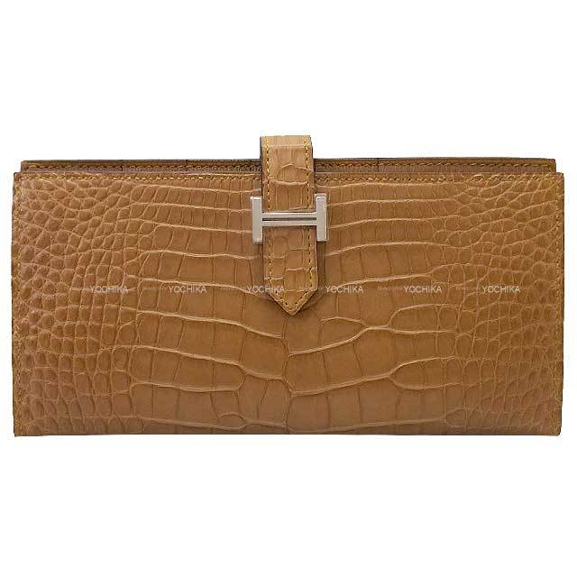 HERMES エルメス 長財布 ベアンスフレ クラフト クロコダイル  