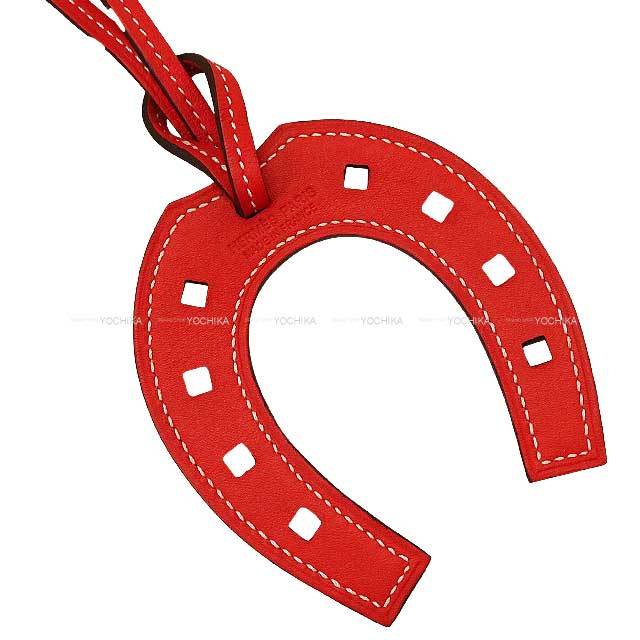 HERMES エルメス バッグチャーム パドック (馬蹄) ルージュトマト  