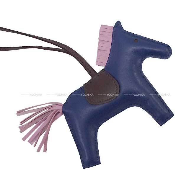 HERMES エルメス バッグチャーム ロデオ MM ブルーサフィール/モーヴ  