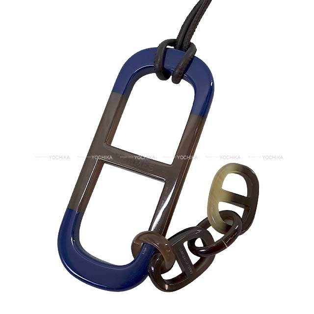 HERMES エルメス ネックレス アマール ブルーサフィール バッファロー 