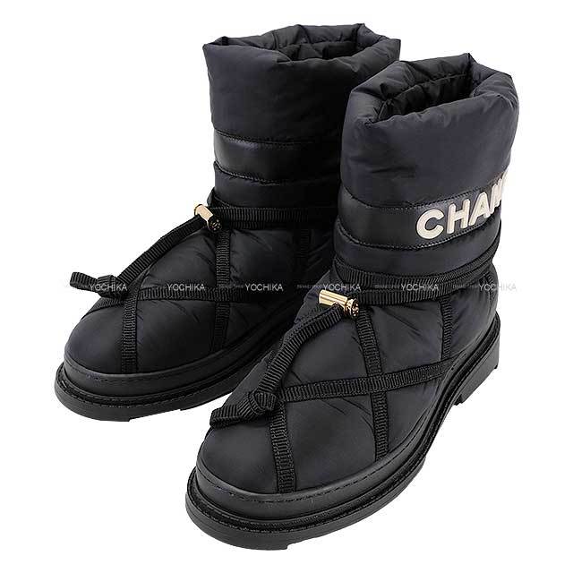 CHANEL シャネル ブーツ シアリング ナイロン ココマーク ボア スノー 