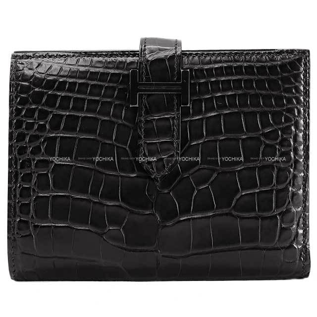 HERMES エルメス 二つ折り財布 ベアンコンパクト ソーブラック  