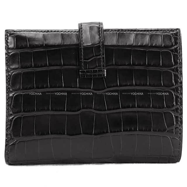 HERMES エルメス 二つ折り財布 ベアンコンパクト ソーブラック 