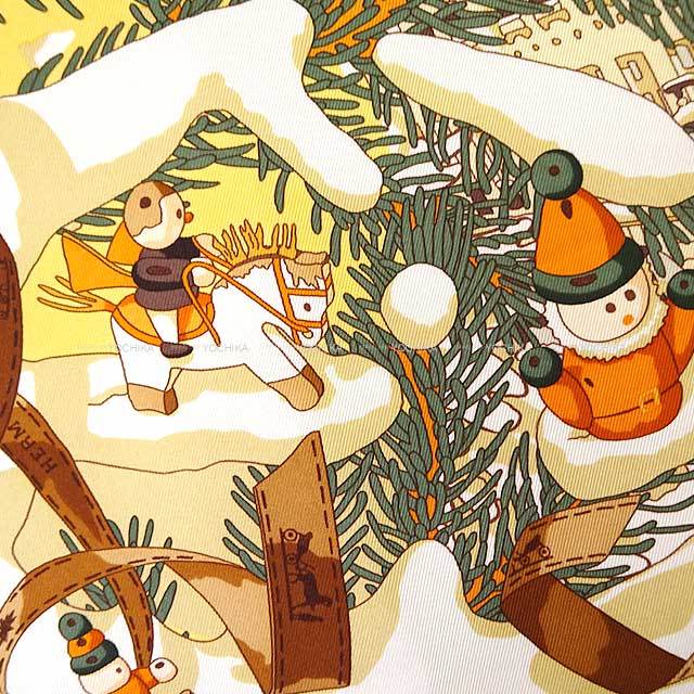 HERMES エルメス スカーフ カレ45 ガヴロッシュ フォーブル 24番地の  