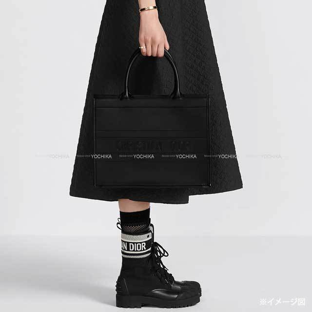 Dior ディオール トートバッグ ブックトート ミディアム 黒 カーフ  