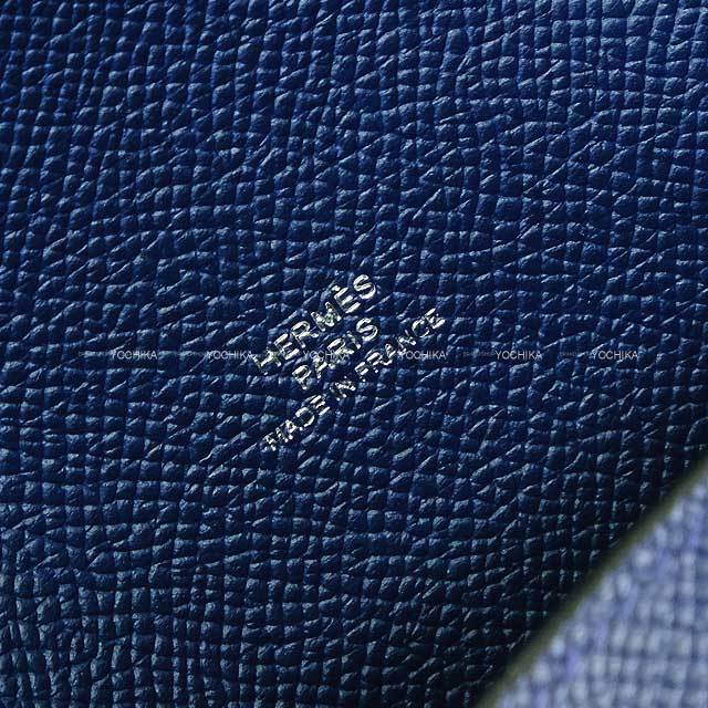 HERMES エルメス 長財布 エルメスナップ トゥーゴー ブルーネイビー