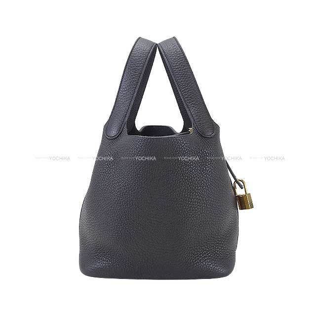 HERMES エルメス ハンドバッグ ピコタンロック 18 PM 黒 (ブラック 