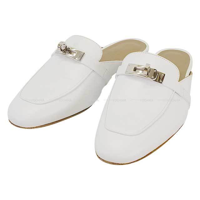 HERMES エルメス ミュール サンダル オズ #36 白 (ホワイト) カーフ  