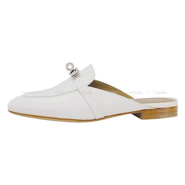 HERMES エルメス ミュール サンダル オズ #36 白 (ホワイト) カーフ  