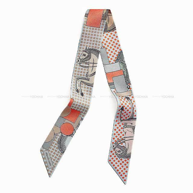 エルメス HERMES スカーフ ツイリー CAVALIER EN FORMES シルク  