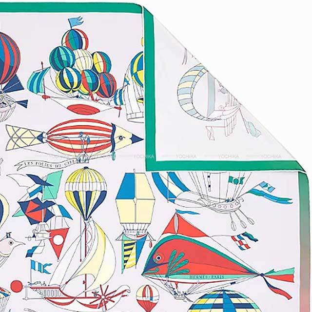 2022年春夏 HERMES エルメス スカーフ カレ90 ダブルフェイス 大空の  