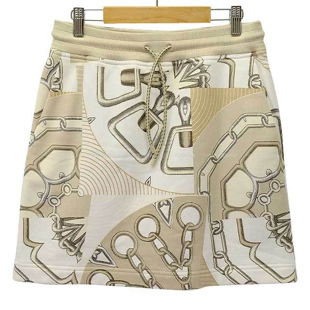 HERMES 2024 スカート　エルメススカート 2024年 新作 HERMES エルメス ミニスカート スウェット カレイド