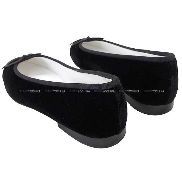 CHANEL シャネル バレエシューズ フラット ココマーク #37.5 黒  