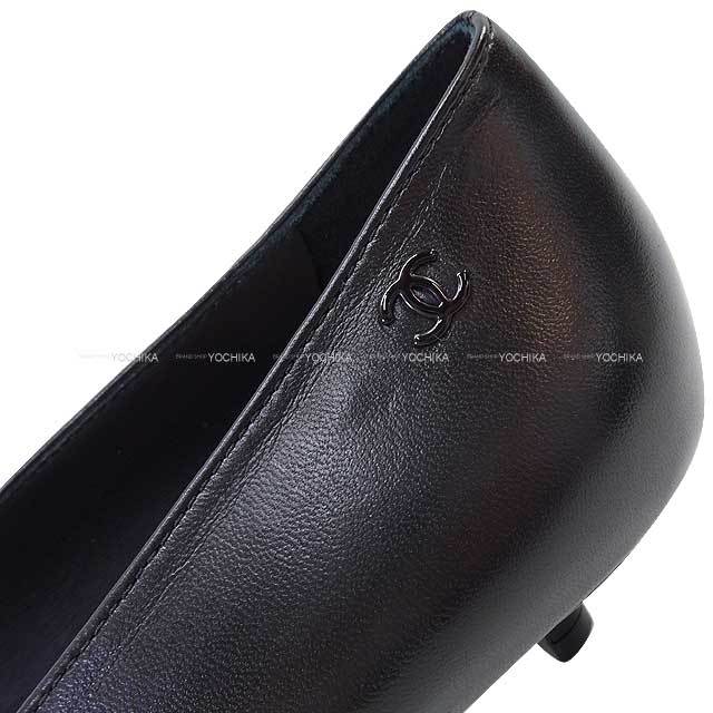 CHANEL シャネル パンプス ココマーク #37.5 黒 (ブラック) ラムスキン