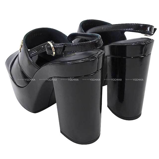 2023年 秋冬 CHANEL シャネル サンダル 厚底 ココマーク #37 黒  