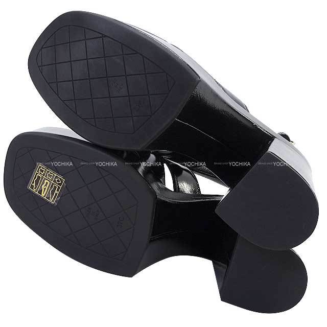 2023年 秋冬 CHANEL シャネル サンダル 厚底 ココマーク #37 黒 
