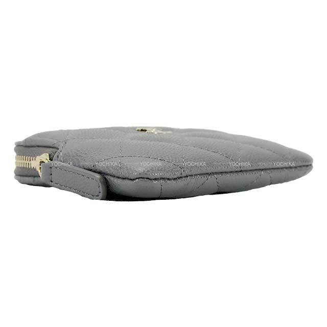 CHANEL シャネル カードケース マトラッセ ココマーク グレー