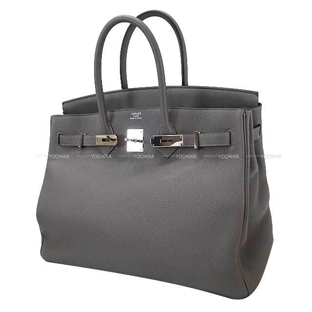 HERMES エルメス ハンドバッグ バーキン35 グリメイヤー トゴ シルバー