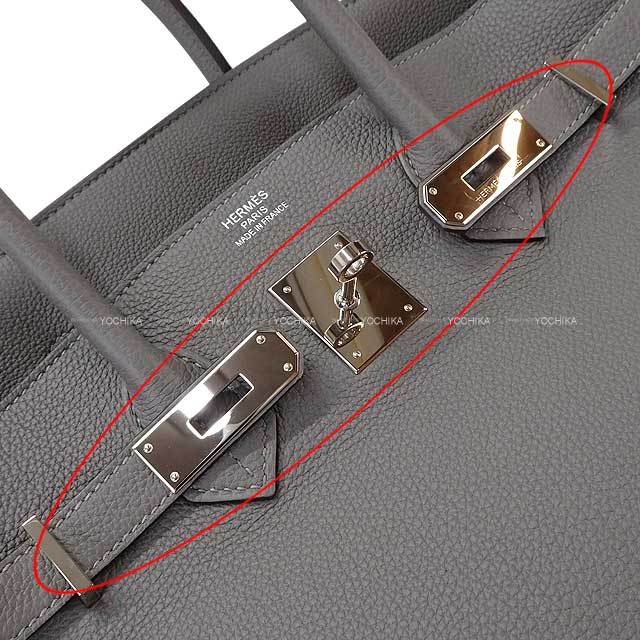 ハンドバッグ バーキン35 グリ・キュムルス シルバー金具 HERMES エルメス ハンドバッグ バーキン35 グリメイヤー トゴ シルバー